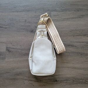 Anthropologie Stone Leather Sling Bag